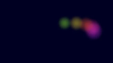 Abstract composition of soft colorful light flares on a dark background Video stock 335117633