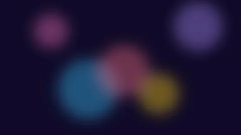 Abstract composition of soft colorful light orbs on a dark background Stock Footage 338311989