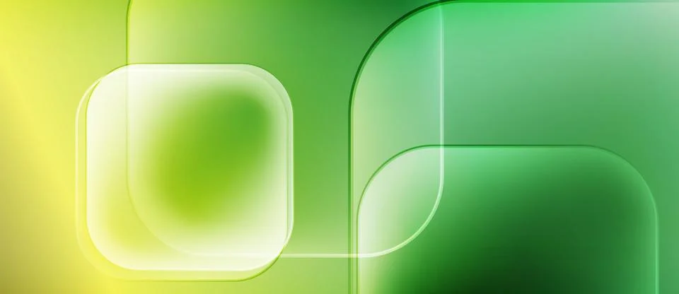 Abstract composition. Soft gradients, rounded rectangles overlap. Light hues イラスト素材