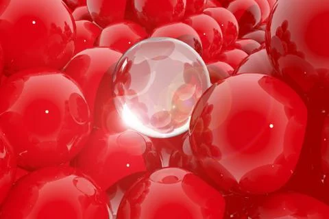 Abstract composition with spheres Stock Illustration