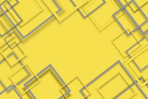 Abstract Composition from square of grey and yellow colors,Mosaic composition Stock Illustration