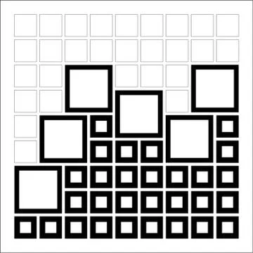 Abstract composition with squares-architectural design element Stock Illustration