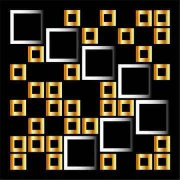 Abstract composition with squares-architectural design element Stock Illustration