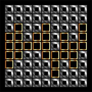 Abstract composition with squares-architectural design element Stock Illustration