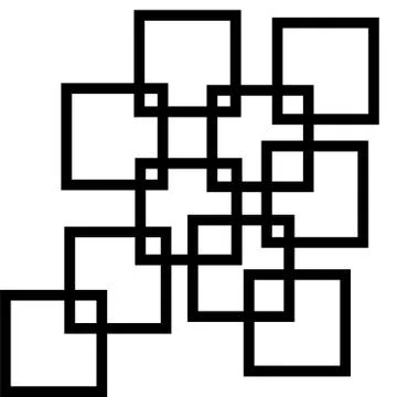 Abstract composition with squares-architectural design element Stock Illustration