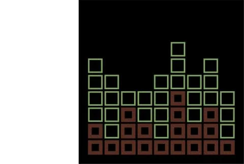 Abstract composition with squares-architectural design element Stock Illustration