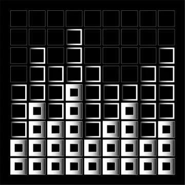 Abstract composition with squares Stock Illustration