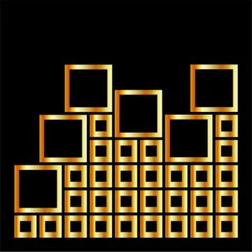 Abstract composition with squares Stock Illustration