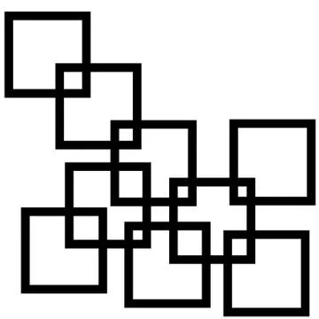 Abstract composition with squares Stock Illustration