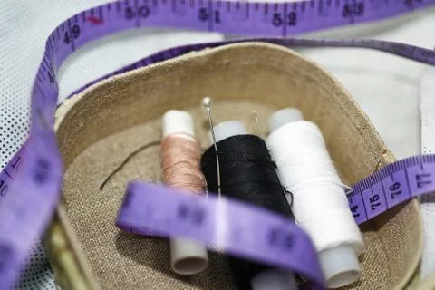 Abstract composition of tailoring. Stock Photos