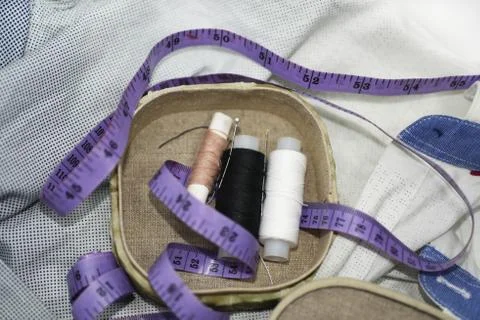 Abstract composition of tailoring. Stock Photos