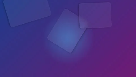 Abstract composition with three glass cards on a vibrant purple gradient ba.. Vidéo 335149794