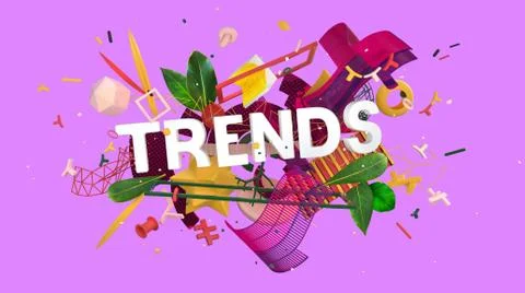 Abstract composition with trends Illustrazione stock