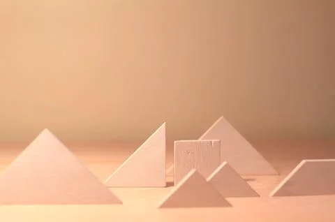 Abstract composition of various geometrical objects Stock Photos