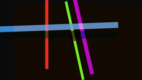 Abstract composition with vertical and horizontal lines in vibrant colors a.. Stock Footage 335441280