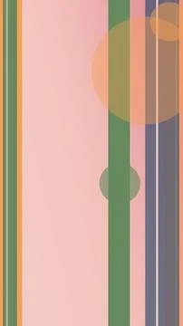 Abstract composition of vertical stripes and rounded pastel shapes in soft .. Stock Illustration