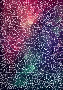 Abstract composition with voronoi geometric shapes Stock Illustration