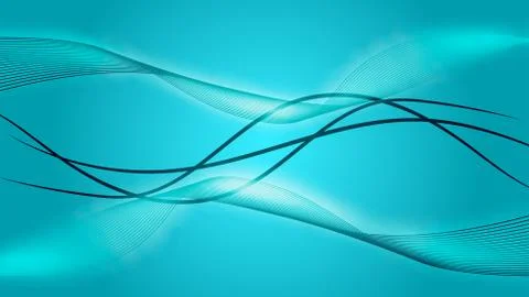 Abstract composition of wavy glowing lines. EPS 10. Stock Illustration
