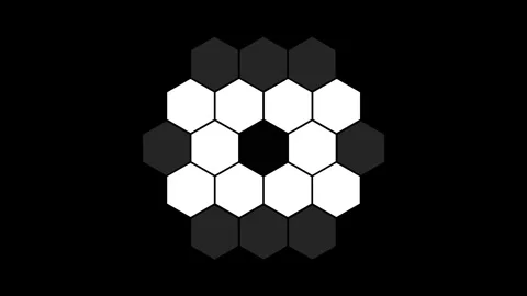 Abstract composition of white and grey hexagons for background Vidéo 284457467