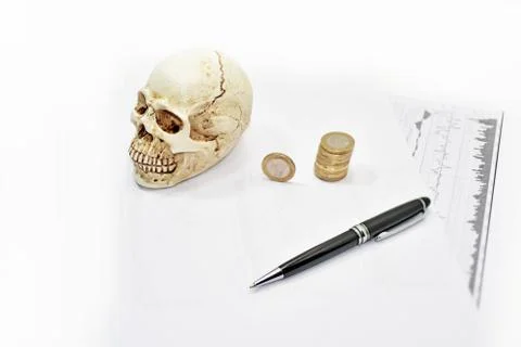 Abstract composition of will documents. Foto stock