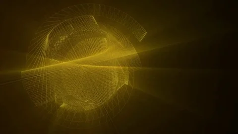 Abstract composition, yellow lines. Stock Footage 77298207