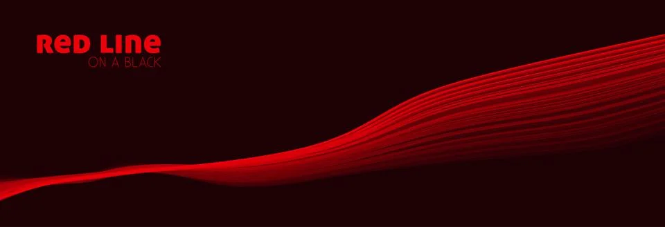 Abstract compound red line on black background Stock Illustration