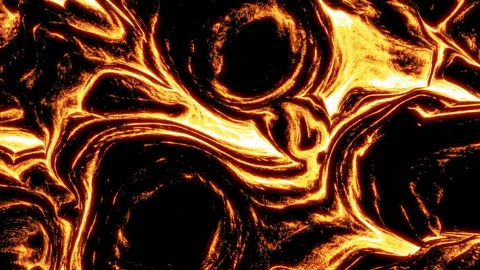 Abstract computer animated fire background simulating a fiery plasma on a black Vidéo 196007831