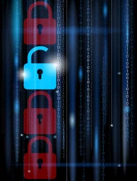 Abstract computer background - security concept Stock Illustration