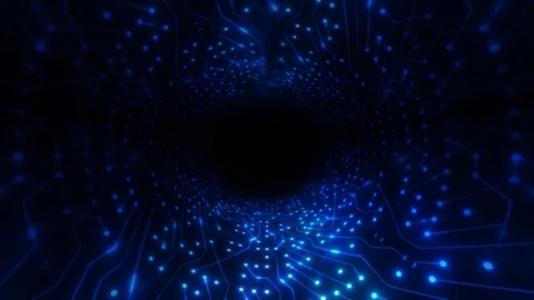Abstract Computer Chipset Tunnel Background 库存影片 120571216