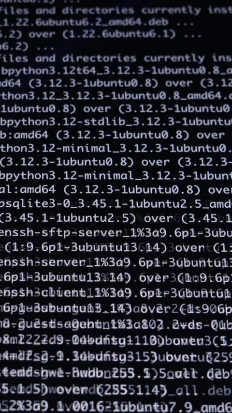 Abstract computer code and detailed data streams scrolling on a dark monito.. Stock Footage 320174380
