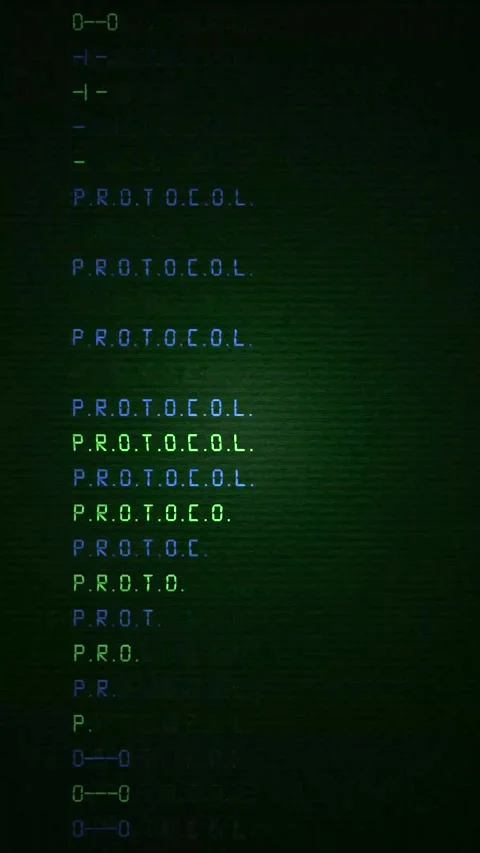 Abstract computer code interface screen displaying scrolling green text and.. Vidéo 337746941