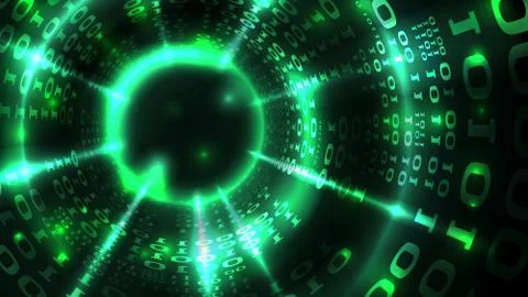 Abstract computer data background matrix binary code, data stream, abstract link Stock Illustration