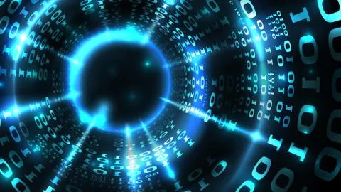 Abstract computer data background programming binary code, data stream hacking 库存插图