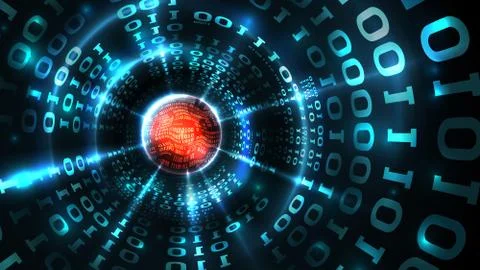 Abstract computer data background programming code, Hacking computer system 库存插图