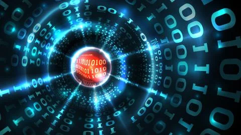 Abstract computer data background programming binary code. Hacking computer Stock Illustration