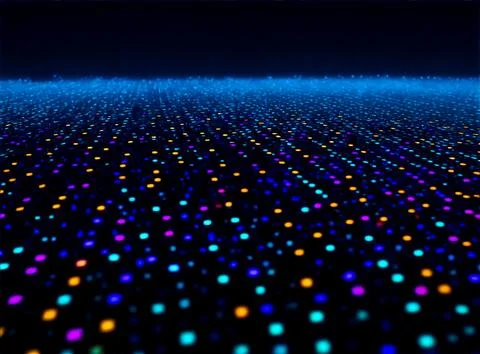 Abstract computer data characters, big data, and internet technology concepts Stock Photos
