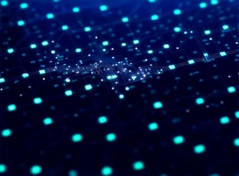 Abstract computer data characters, big data, and internet technology concepts Stock Photos