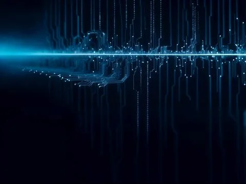 Abstract computer data characters, big data, and internet technology concepts Stock Photos