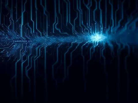 Abstract computer data characters, big data, and internet technology concepts Stock Photos