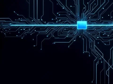 Abstract computer data characters, big data, and internet technology concepts Stock Photos