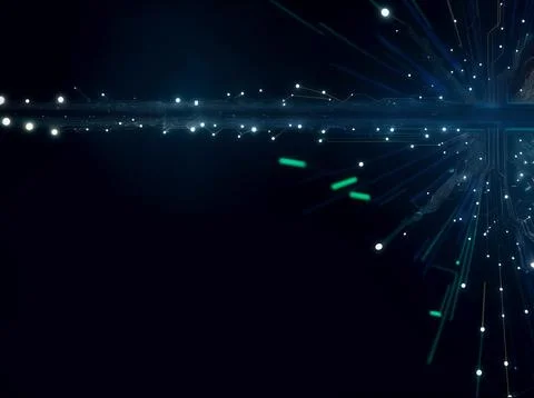 Abstract computer data characters, big data, and internet technology concepts Stock Photos