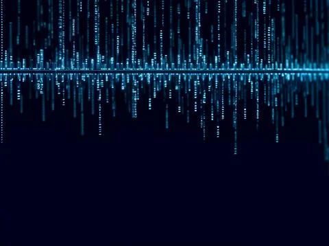 Abstract computer data characters, big data, and internet technology concepts Stock Photos