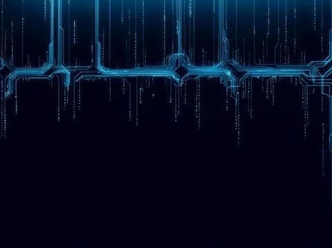 Abstract computer data characters, big data, and internet technology concepts Stock Photos