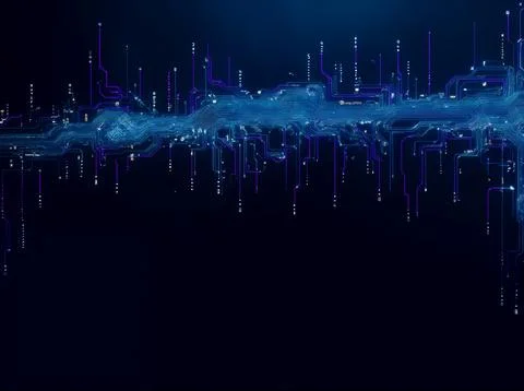 Abstract computer data characters, big data, and internet technology concepts Stock Photos