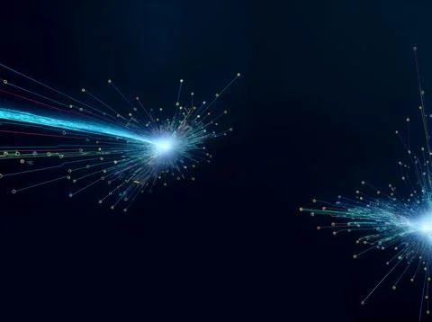 Abstract computer data characters, big data, and internet technology concepts Stock Photos