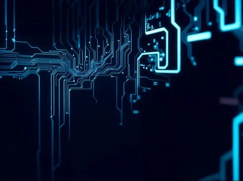 Abstract computer data characters, big data, and internet technology concepts 写真素材