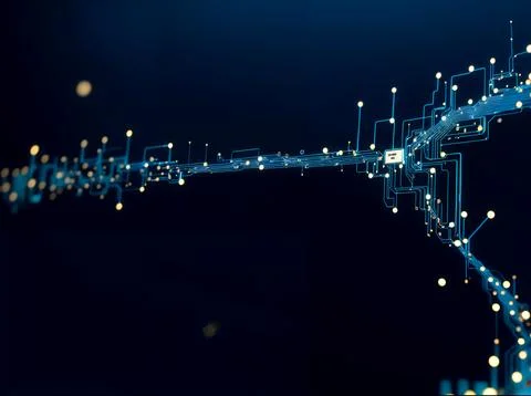 Abstract computer data characters, big data, and internet technology concepts 스톡 사진