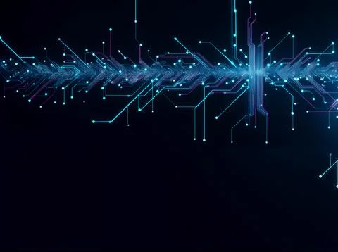Abstract computer data characters, big data, and internet technology concepts Stock Photos