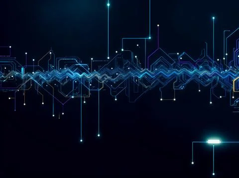 Abstract computer data characters, big data, and internet technology concepts Stock Photos