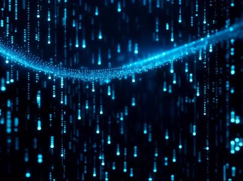 Abstract computer data characters, big data, and internet technology concepts Stock Photos